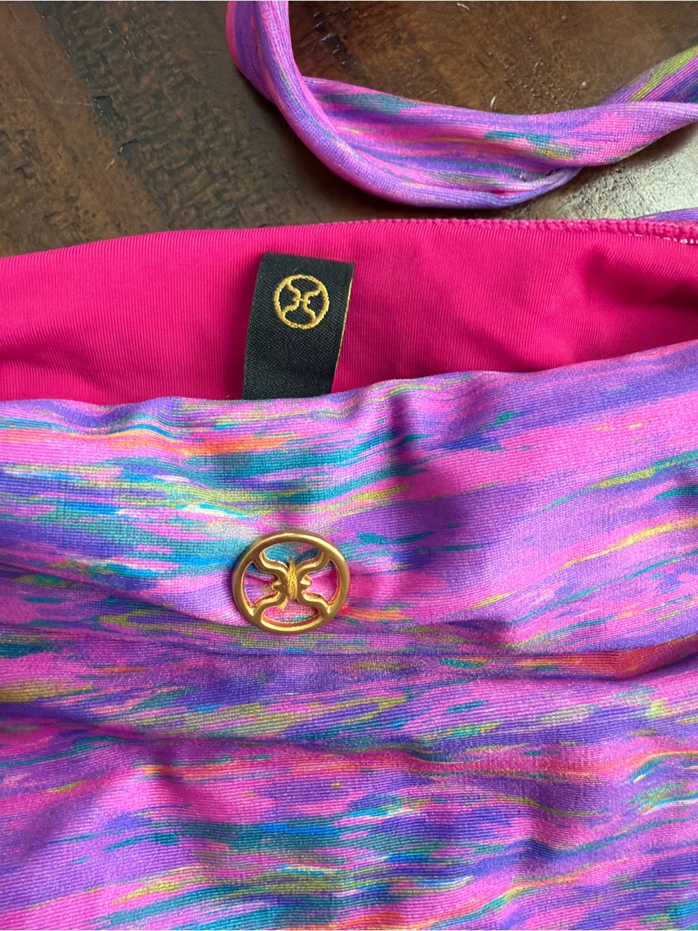 Vix Pink Purple Multicolor Triangle Bikini Set - Picture 3 of 5